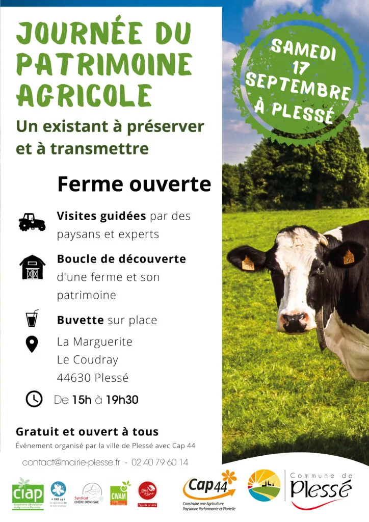 Affiche journée du patrimoine agricole 2022 à Plessé