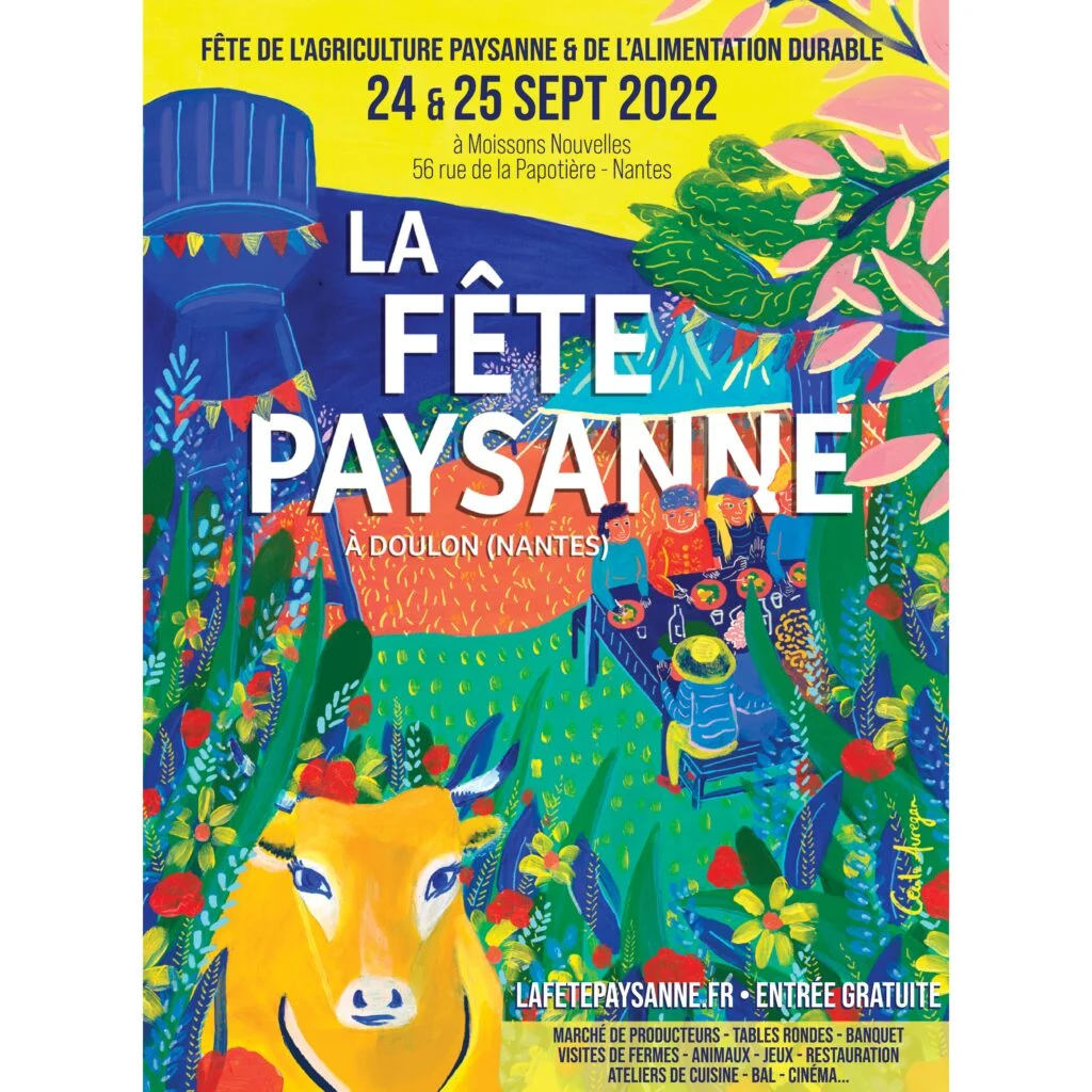 Affiche de la fête paysanne 2022 à Doulon (Nantes)